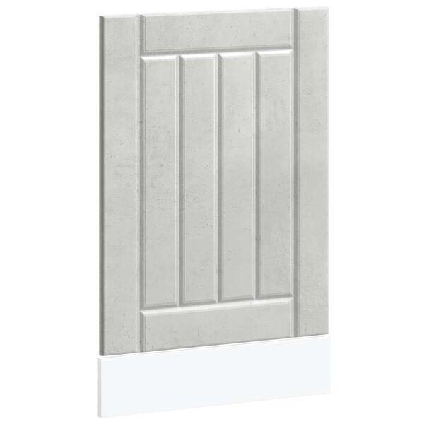 vidaXL Panneau de lave-vaisselle Lucca gris b&eacute;ton bois d'ing&eacute;nierie