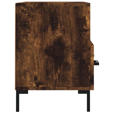 vidaXL Meuble TV Chêne fumé 80x36x50 cm Bois d'ingénierie