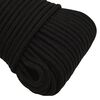 vidaXL Corde de travail Noir 5 mm 500 m Polyester