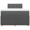 vidaXL Sommier &agrave; lattes de lit avec matelas Gris fonc&eacute; 120x200cm Tissu