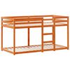 vidaXL Lit superpos&eacute; sans matelas cire marron 90x190 cm pin massif