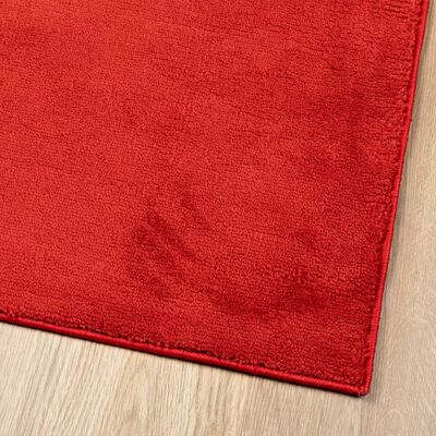 vidaXL Tapis OVIEDO à poils courts rouge 160x160 cm