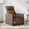 vidaXL Fauteuil inclinable &eacute;lectrique Marron Tissu