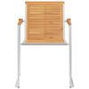 vidaXL Chaises de jardin lot de 6 avec coussins Bois de teck massif