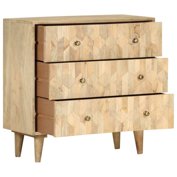 vidaXL Commode 75 x 35 x 75 cm Bois de manguier massif