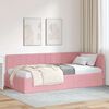 vidaXL Cadre de lit d'angle Rose 90 cm x 190 cm Velours
