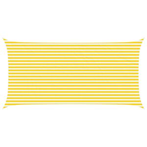 vidaXL Voile d'ombre Jaune et blanc 6 x 3 m 100 % polyester Oxford