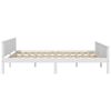 vidaXL Cadre de lit sans matelas bois de pin massif blanc 120x200 cm