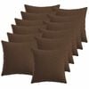 vidaXL Housse de coussin 12 pc HEERLEN Marron 40 x 40 cm Tissu