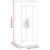 vidaXL Armoire murale blanc brillant 34,5x34x90 cm
