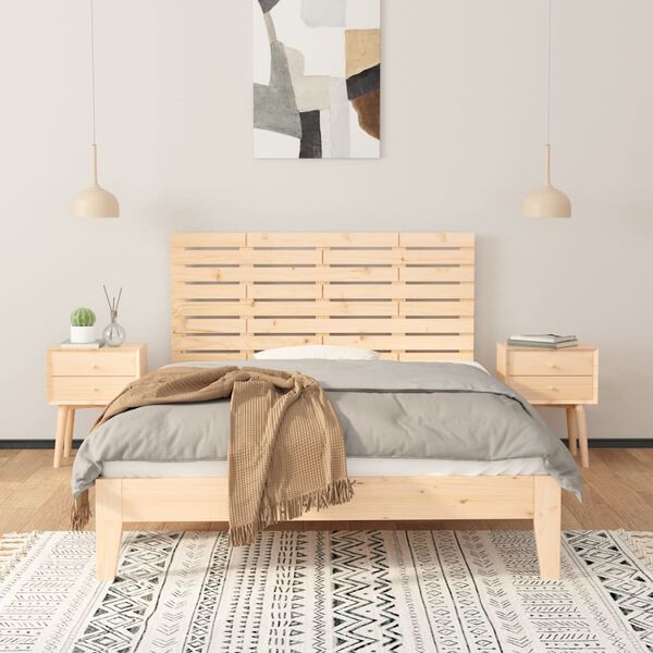vidaXL Tête de lit murale 141x3x63 cm Bois massif de pin