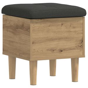 vidaXL Banc de rangement avec coussin Ch&ecirc;ne artisanal 42 x 42 x 46 cm