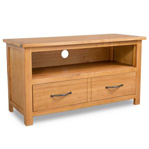 vidaXL Meuble TV 90x35x48 cm bois de ch&ecirc;ne massif
