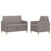vidaXL Canap&eacute; avec rangement 2 pcs Taupe Polyester