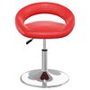 vidaXL Chaise pivotante &agrave; d&icirc;ner Rouge Similicuir