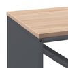 vidaXL &Eacute;tag&egrave;re &agrave; bois de chauffage avec plateau en bois anthracite