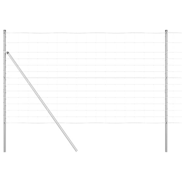 vidaXL Poteau de cl&ocirc;ture. Galvanis&eacute; 50 x 1,4 m Acier