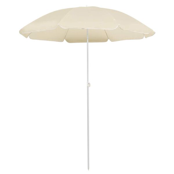 vidaXL Parasol de jardin avec m&acirc;t en acier sable 180 cm