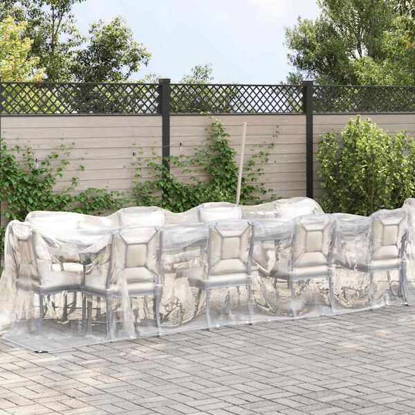 vidaXL B&acirc;che transparente avec &oelig;illets 2x8 m poly&eacute;thyl&egrave;ne