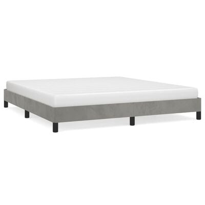 vidaXL Cadre de lit sans matelas gris clair 180x200 cm velours