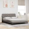 vidaXL Cadre de lit sans matelas taupe 160x200 cm tissu