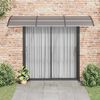 vidaXL Auvent de porte Noir 300x75 cm Polycarbonate