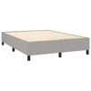 vidaXL Sommier &agrave; lattes de lit matelas LED Gris clair 140x200 cm Tissu
