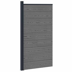 vidaXL Panneau de cl&ocirc;ture WPC et Aluminium Gris