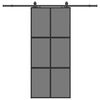 vidaXL Porte coulissante avec kit de quincaillerie noir 90x205 cm