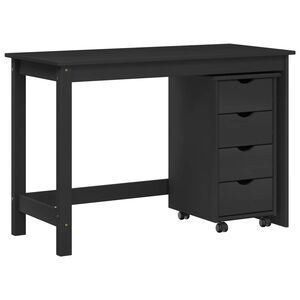 vidaXL Ensemble bureau et armoire 2 pc Gris Bois de pin massif
