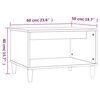 vidaXL Table basse Noir 60x50x40 cm Bois d'ing&eacute;nierie