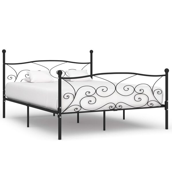 vidaXL Cadre de lit sans matelas avec sommier &agrave; lattes m&eacute;tal 200x200cm