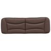 vidaXL Coussin de t&ecirc;te de lit Hvar marron 160 cm similicuir