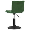 vidaXL Chaise pivotante de salle &agrave; manger Vert fonc&eacute; Velours
