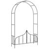 vidaXL Vo&ucirc;te de jardin avec portail Noir 138x40x238 cm Fer