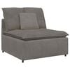 vidaXL Module central de canap&eacute; modulable avec coussins gris clair 100 cm