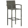 vidaXL Ensemble de bar de jardin 5 pcs Gris