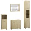 vidaXL Ensemble de meubles de bain 4 pcs Ch&ecirc;ne sonoma Agglom&eacute;r&eacute;