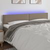 vidaXL T&ecirc;te de lit &agrave; LED Taupe 160x5x78/88 cm Tissu