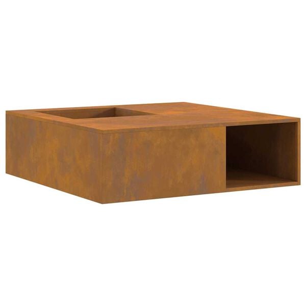 vidaXL Braise Marron 100 x 100 x 30 cm Acier r&eacute;sistant aux intemp&eacute;ries