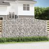 vidaXL Paniers &agrave; gabions arqu&eacute;s 8 pcs 400x30x180/200 cm Fer galvanis&eacute;