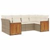vidaXL Salon de jardin avec coussins 6 pcs beige r&eacute;sine tress&eacute;e
