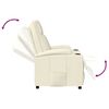 vidaXL Fauteuil inclinable Blanc cr&egrave;me Similicuir