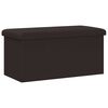 vidaXL Banc de rangement pliable Marron PVC