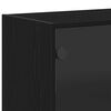 vidaXL Haut Armoire Ch&ecirc;ne noir 68 x 37 x 142 cm