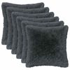 vidaXL Housse de coussin 6 pcs HEERLEN Anthracite 40 x 40 cm Fleece PV