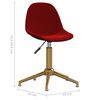 vidaXL Chaises pivotantes &agrave; manger lot de 2 Rouge bordeaux Velours