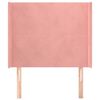 vidaXL T&ecirc;te de lit avec oreilles Rose 103x16x118/128 cm Velours