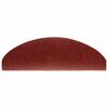 vidaXL Tapis d'escalier autocollants 10 pièces 65 x 21 x 4 cm Bordeaux Rouge Demi-rond Grand