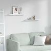 vidaXL &Eacute;tag&egrave;re Murale avec &eacute;tag&egrave;re 2 pcs Marbre blanc 60 x 9 x 3 cm